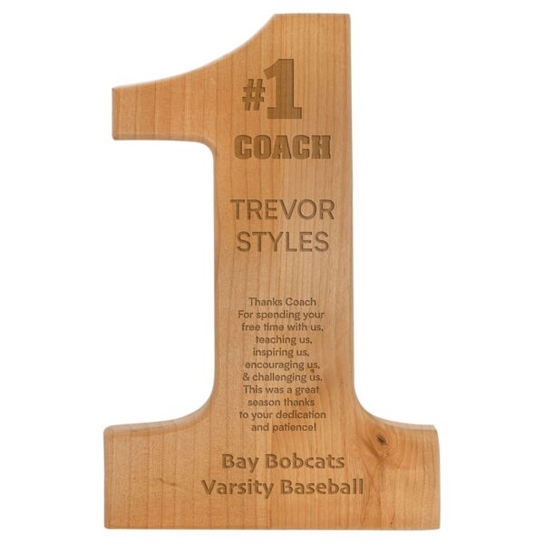 8 1/4" x 12 1/2" #1 Plaque Thumbnail