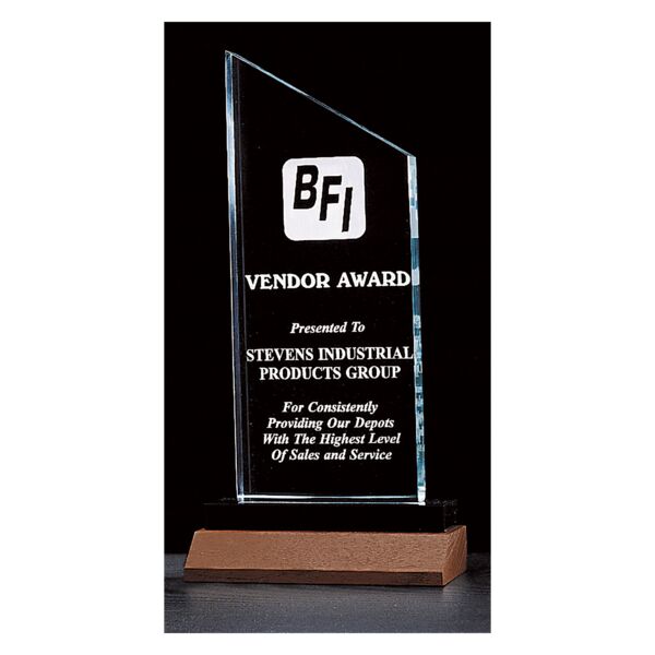 4 1/4" x 7 1/4" Zenith Series Jade Acrylic with Acrylic Base and Base Thumbnail