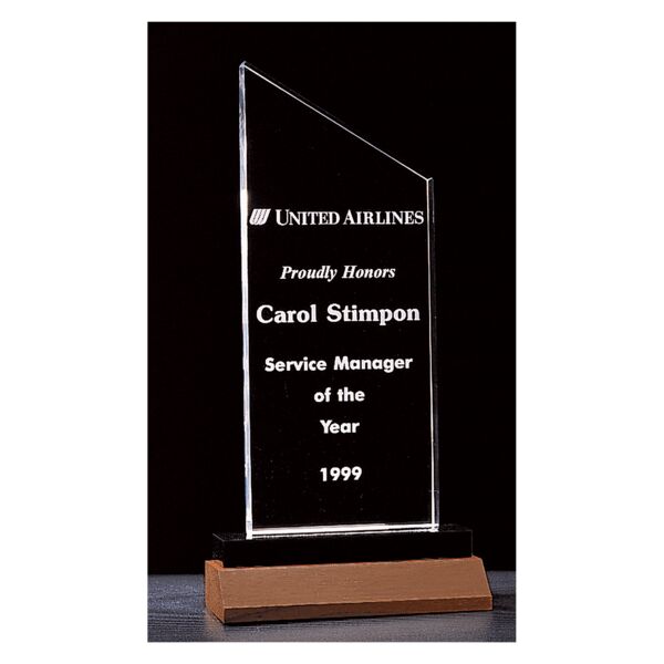 4 3/4" x 11 1/4" Zenith Series Acrylic with Acrylic Base and Base Thumbnail