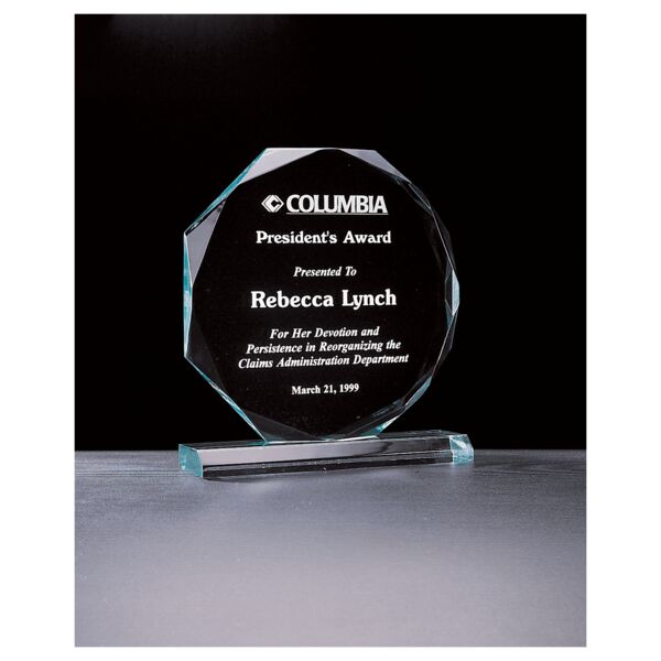 8" x 8 3/4" Octagon Series Jade Acrylic Award Thumbnail