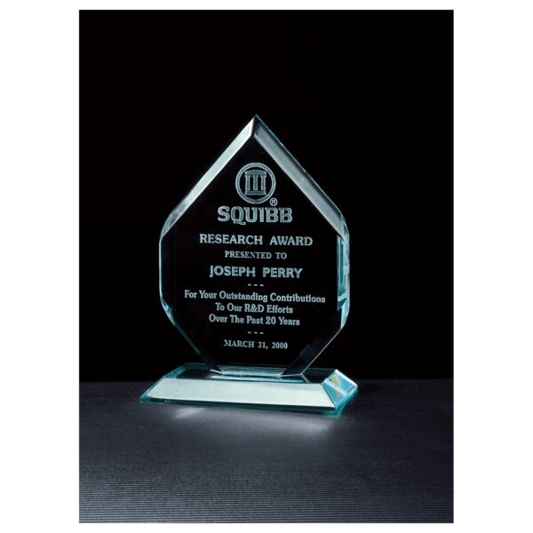 6" x 8 3/4" Flame Series Jade Acrylic Thumbnail