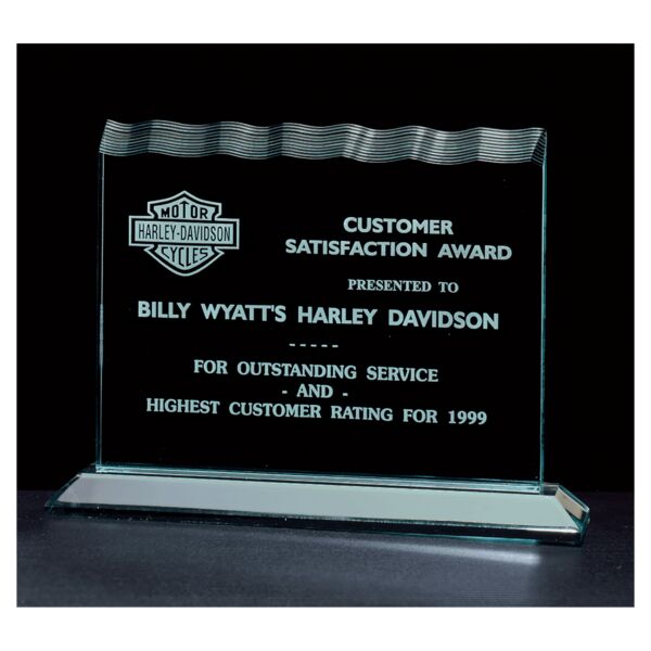 9 1/2" x 7 1/4" Tidal Series Jade Acrylic Award Thumbnail