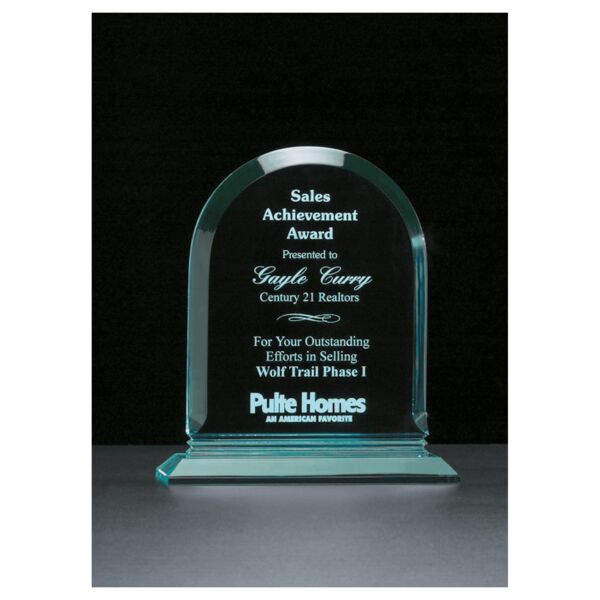 6 1/2" x 7 3/4" Arch Series Jade Acrylic Award Thumbnail