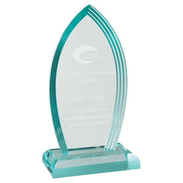 5" x 8 3/4" Flame Series Jade Acrylic Award Thumbnail