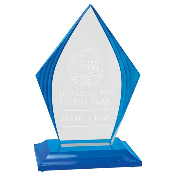 5 1/8" x 7 3/4" Flame Series Acrylic with Accented Upright and Base Thumbnail