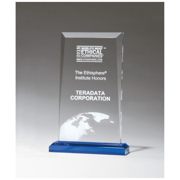 6 x 9 3/4" Apex Series Acrylic Award with Highlights and Base Thumbnail