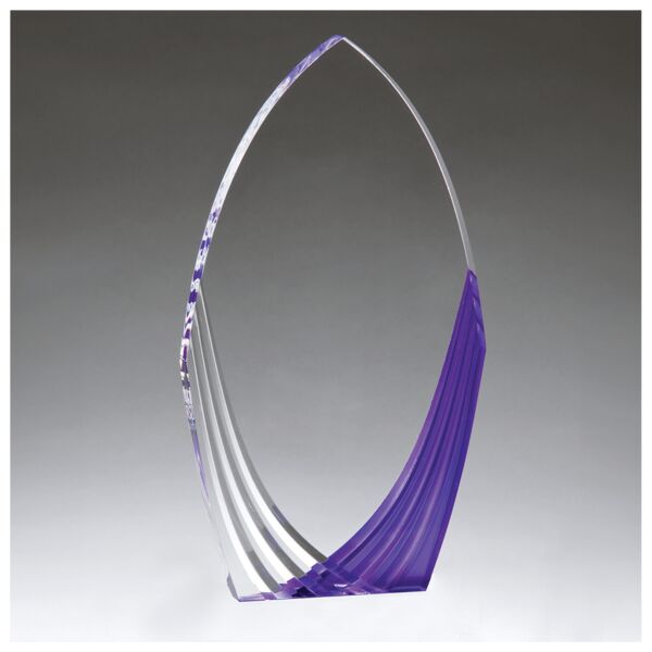 8 1/4" Tidal Series Acrylic with Printed Violet Accent-Upright Only Thumbnail