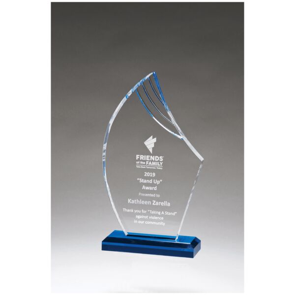 4 7/8" x 8 3/4" Flame Series Acrylic with Accents and Matching Acrylic Base Thumbnail