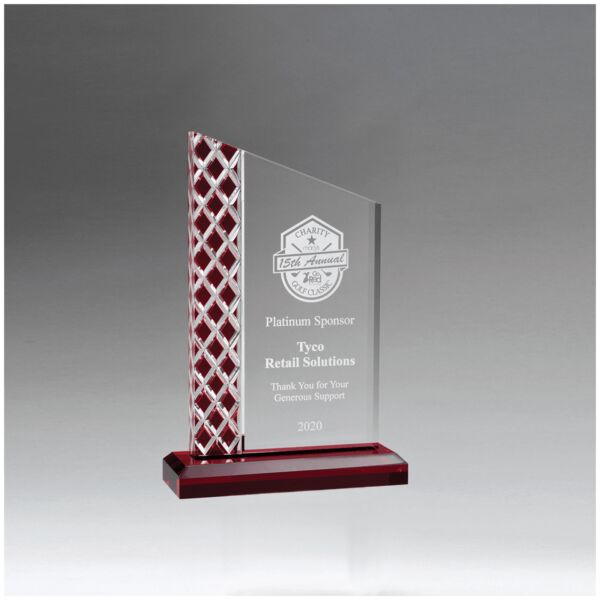 5 1/2" x 8 1/4" Zenith Series Acrylic with Lattice Pattern and Metallic Accent Thumbnail