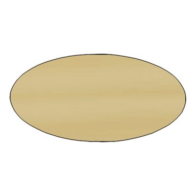 3" x 1 1/2" Brushed / Oval Plastic Badge Blank Thumbnail