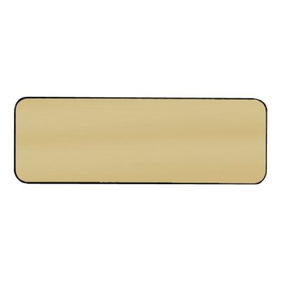 3" x 1" Brushed / Round Corner Plastic Badge Blank Thumbnail