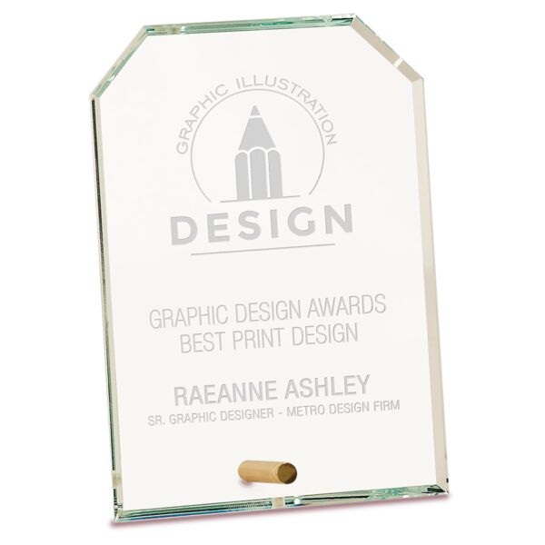 5" x 7" Clipped Corners Rectangle CrystalEdge Glass Thumbnail