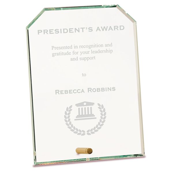 6" x 8" Clipped Corners Rectangle CrystalEdge Glass Thumbnail