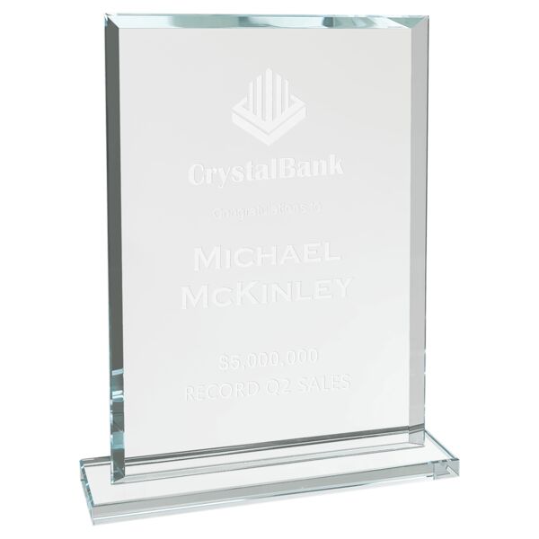 8 1/2" Rectangle Glass Award Thumbnail