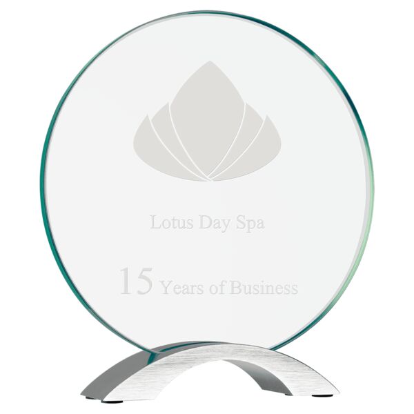 8 1/2" Round Cosmic Glass with Base Thumbnail