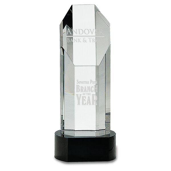 9 3/4" Octagon Slant-Top Crystal on Pedestal Base Thumbnail