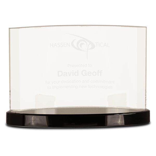 9" x 6" Crystal Crescent on Crystal Base Thumbnail