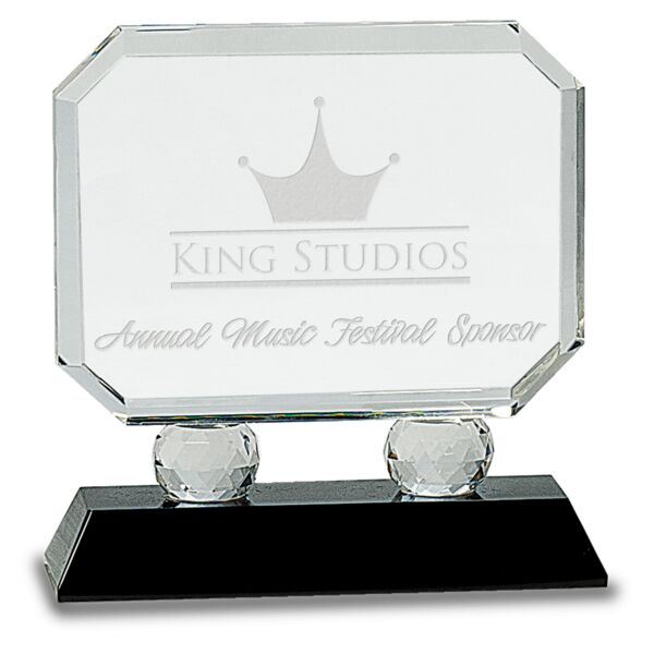 6" Rectangle Crystal on Pedestal Base Thumbnail