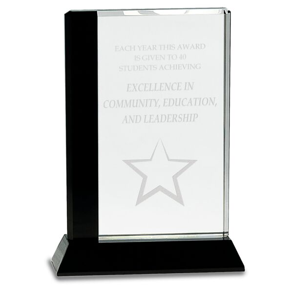 6 1/2" x 9" Edge Crystal on Base Thumbnail