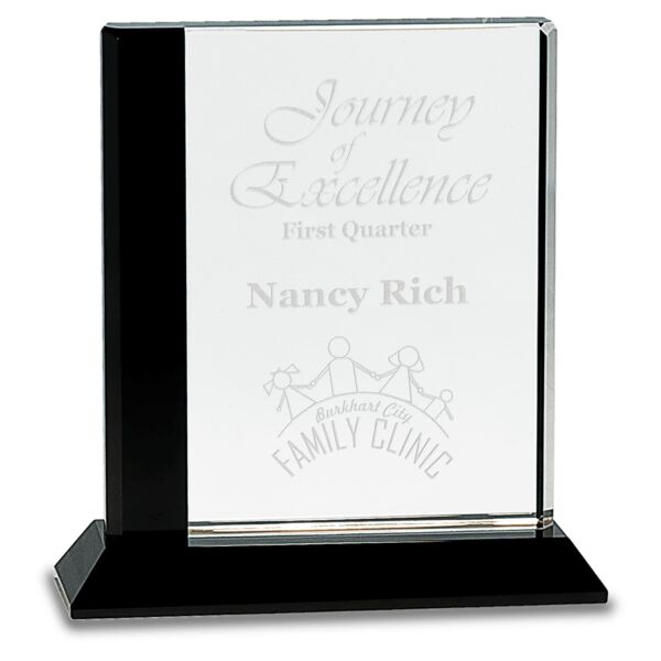 6 1/2" x 7" Edge Crystal on Base Thumbnail