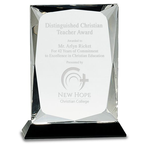 8" Crystal Rectangle on Base Thumbnail