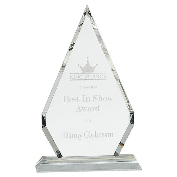 10 3/4" Crystal Diamond on Pedestal Base Thumbnail