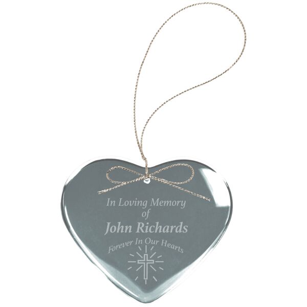 2 1/2" Crystal Heart Ornament Thumbnail