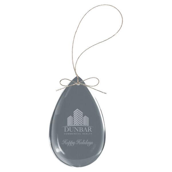 3" Crystal Teardrop Ornament Thumbnail