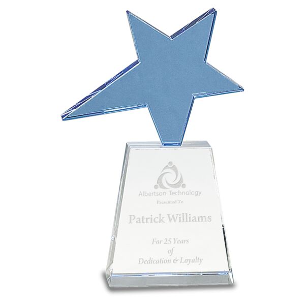 8" Crystal Star on Pedestal Base Thumbnail