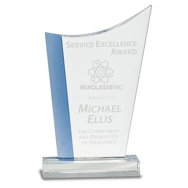 9 1/4" Edge Crystal Crest on Base Thumbnail