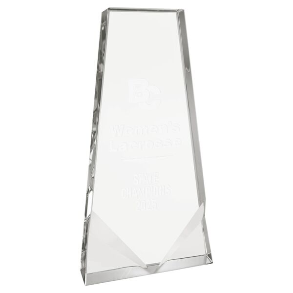 4 3/4" x 9" Crystal Wedge with Two Front Bevels Thumbnail