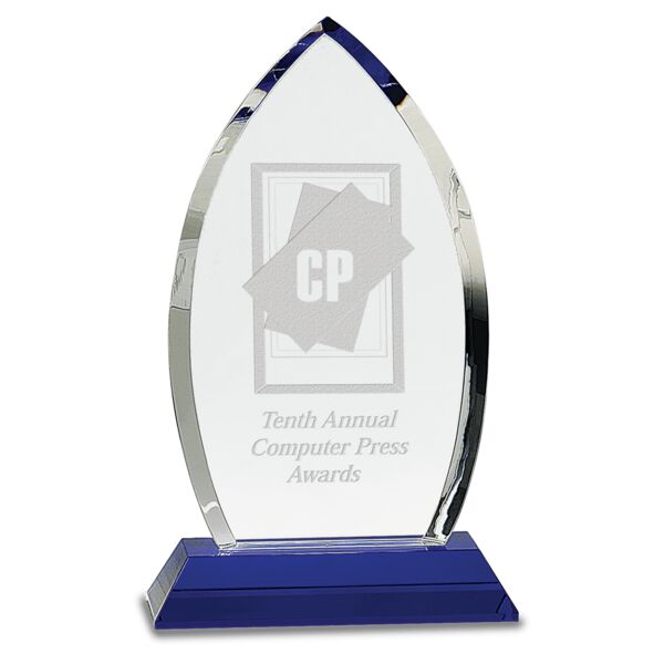 10" Crystal Oval on Pedestal Base Thumbnail