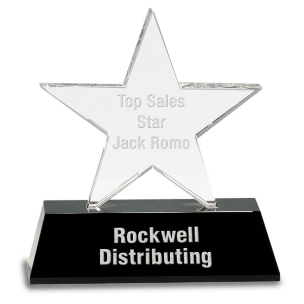 6 3/4" Crystal Star on Pedestal Base Thumbnail