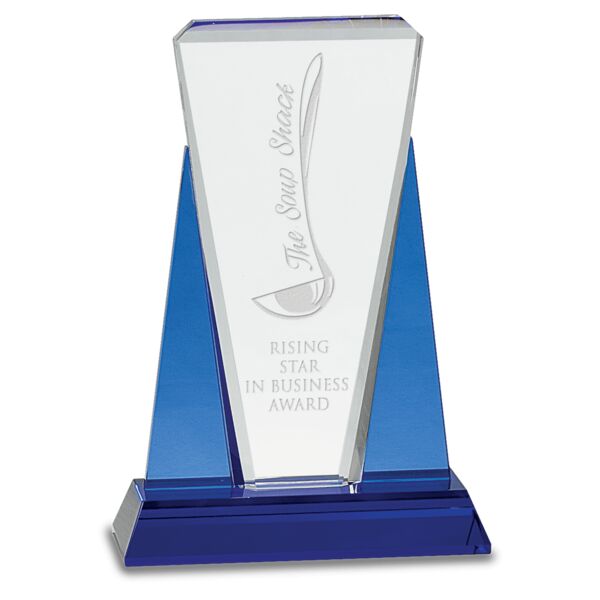 6" x 8 1/2" / Wedge Crystal on Pedestal Base Thumbnail