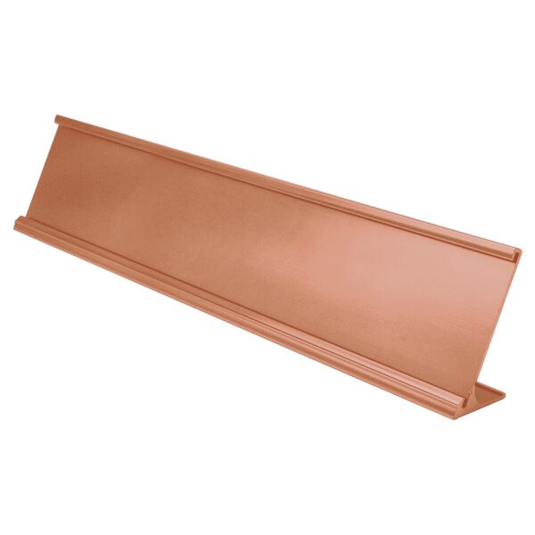 2" x 10", Polished , Kota Pro Aluminum Desk Holder, Fits 1/16" Thick Plastic Insert Thumbnail