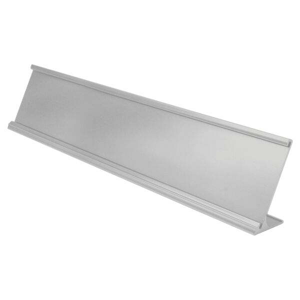 2" x 10", Satin , Kota Pro Aluminum Desk Holder, Fits 1/16" Thick Plastic Insert Thumbnail