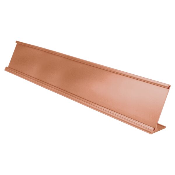 2" x 12", Polished , Kota Pro Aluminum Desk Holder, Fits 1/8" Thick Plastic Insert Thumbnail