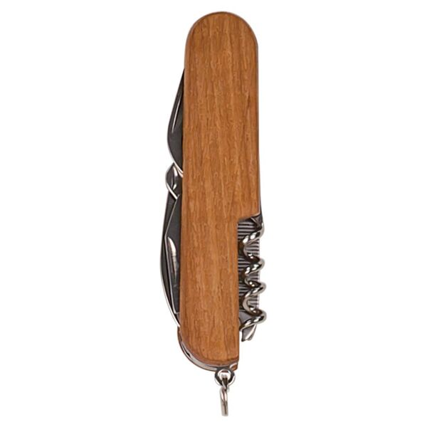 3 1/2" Wooden 8-Function Multi-Tool Pocket Knife Thumbnail