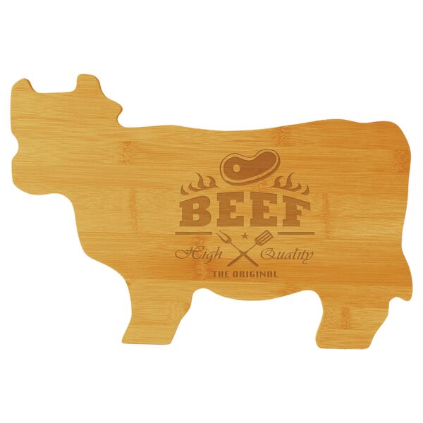 14 3/4" x 9 3/4" Cow Shaped Cutting Board Thumbnail