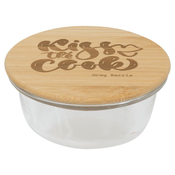 13 oz. Round Glass Container with Lid Thumbnail