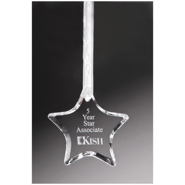 3 1/2" Crystal Star Ornament Thumbnail