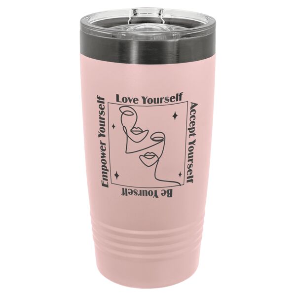 Polar Camel 20 oz. Blush/ ION-Plated Ringneck Tumbler with Slider Lid Thumbnail