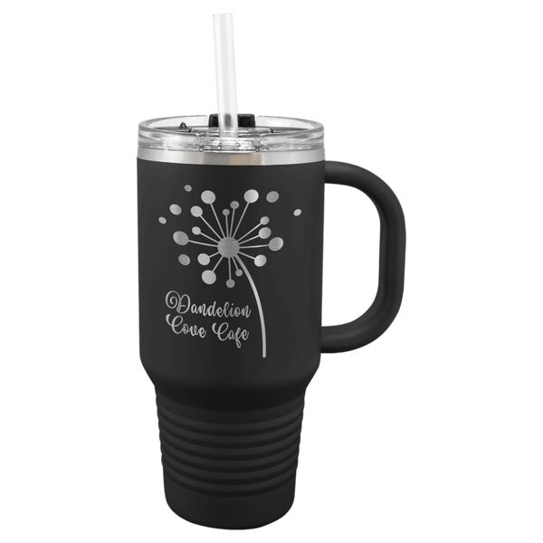 Polar Camel 32 oz. Travel Mug with Snap Lid & Straw Thumbnail