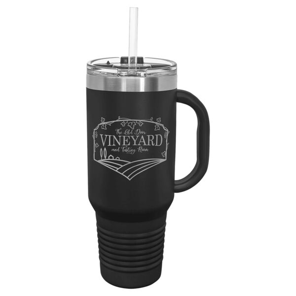 Polar Camel 40 oz. Travel Mug with Snap Lid & Straw Thumbnail