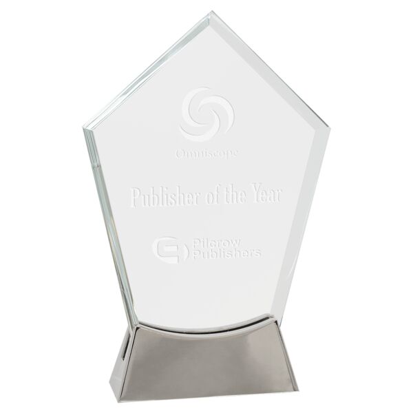 7 1/2" Peak Platinum Glass with Full Metal Base Thumbnail