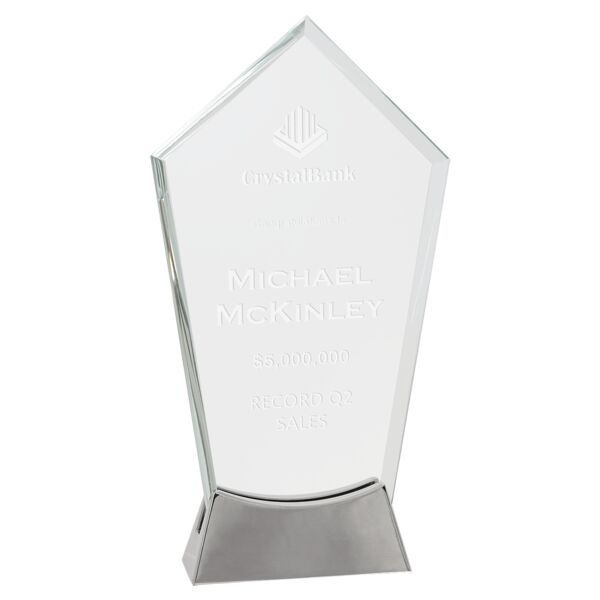 9 1/4" Peak Platinum Glass with Full Metal Base Thumbnail