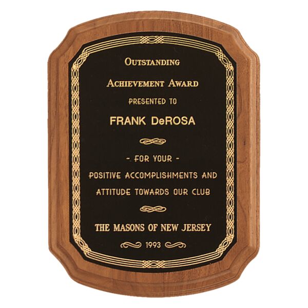 8" x 10 1/2" Coventry Series American Plaque with Border Laserable Brass Plate Thumbnail