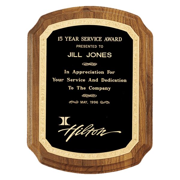 8" x 10 1/2" American Plaque with Florentine Border Design LaserFX Plate Thumbnail