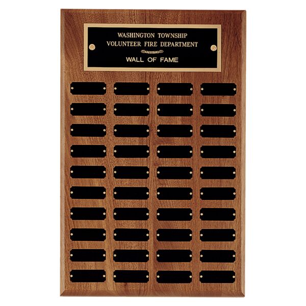 13" x 20"/Plates 7/8" x 2 1/2" American 40 Plate Perpetual Plaque with Brass Plates Thumbnail