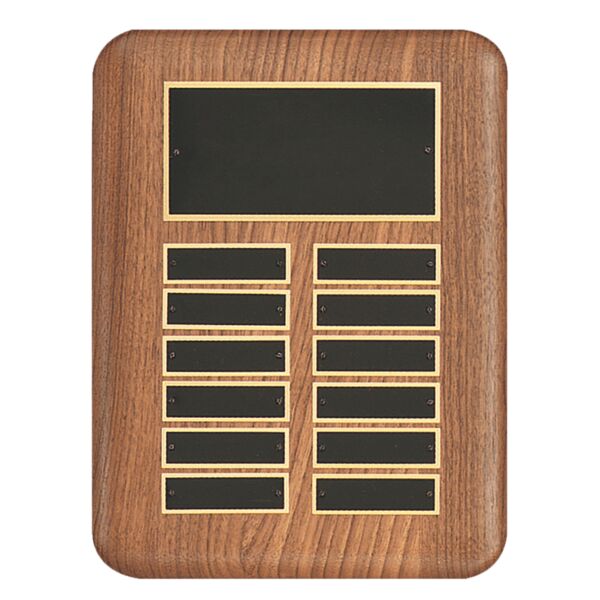 9" x 12" /Plates 7/8" x 2 3/4" American 12 Plate Perpetual Plaque with Brass Header Plate Thumbnail